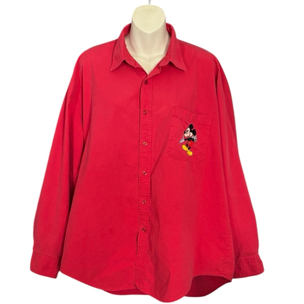 Vintage Mickey Mouse cotton blend button up